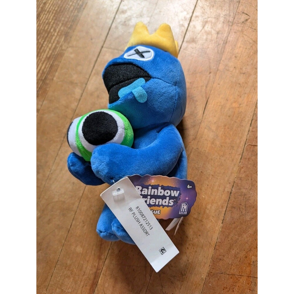 Rainbow Friends Soft Collectable Plush Blue (8 Inch) Holding Green